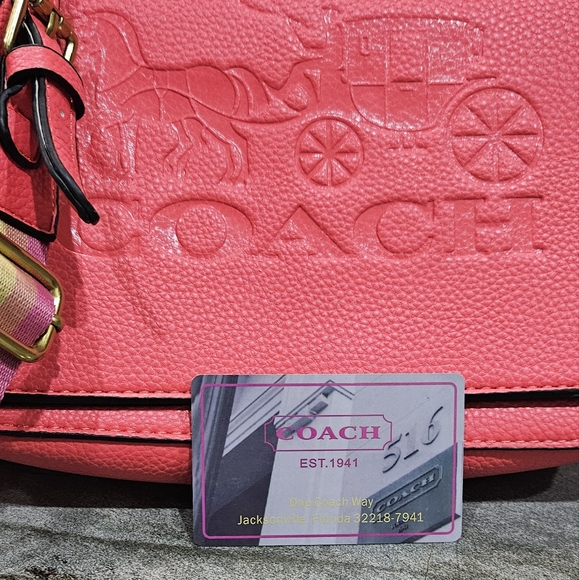 Coach Red Leather Crossbody With Coach Box! NWOT - Picture 8 of 16